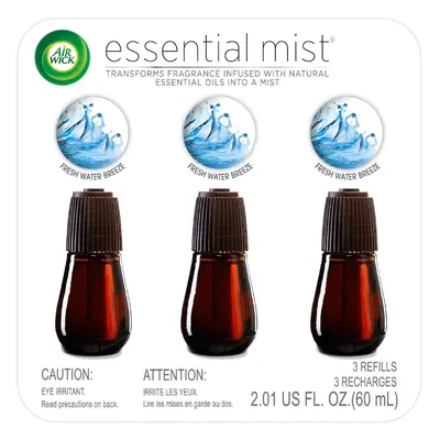 Air Wick Essential Mist Refill 3ct Fresh Waters Air Freshener Esse