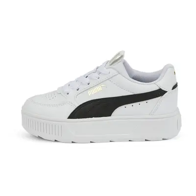 PUMA unisex child Karmen Rebelle Sneaker White/Black Little Kid US