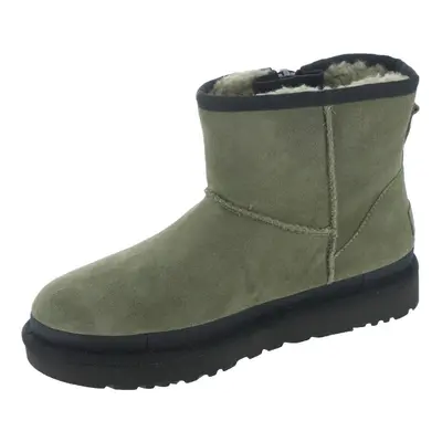 UGG Women's Classic Mini Zipper Tape Logo Boot Burnt Olive