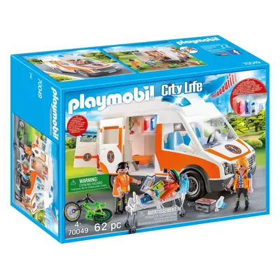 Playmobil City Life Ambulance with Lights and Sound 62PC Playset