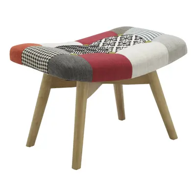 Birlea Sloane Multicolour Patchwork Upholstered Stool