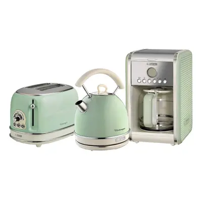 Ariete ARPK14 Retro Style Dome Kettle, Slice Toaster and Filter Coffee Machine Set, Vintage Desi