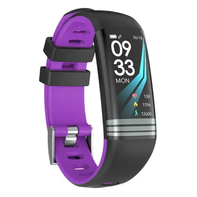 (Purple) Heart Rate Sleep Monitor Blood Oxygen Pressure IP67 Multi-sport Mode Smart Watch