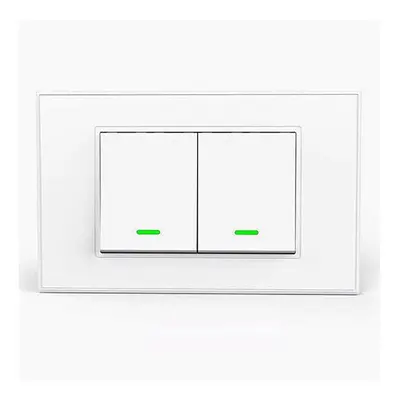 (2 Gang White) Smart No Neutral Push Button Switch 1/2/3 Gangs Smartthings App Alexa Google Home