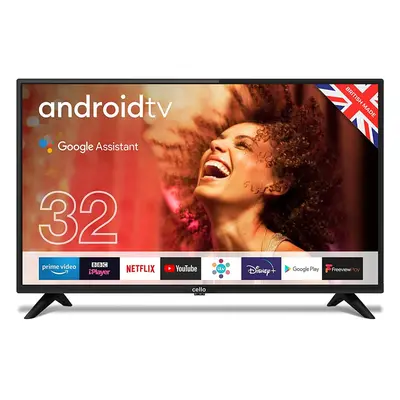 Cello ZG0223 32â Smart Android TV with Freeview Play, Google Assistant, Google Chromecast, x H