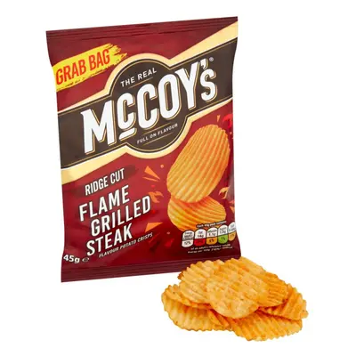 McCoy's Flame Grilled Steak Flavour Potato Crisps 45g (Pack of 26)