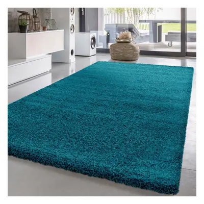 (Teal, 200cm x 290cm) Soft Shaggy VERONA Rug Living Room Bedroom Carpet Hallway Runner Non Shed 