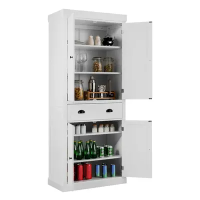 Large Pantry Cabinet Freestanding Kitchen Accent Storage Cabinet White