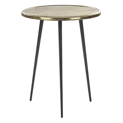 Metal Side Table Gold with Black TELFER