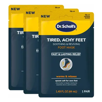 Dr. Scholl's Tired, Achy Feet Soothing & Reviving Foot Mask, Pair, Warming Booties