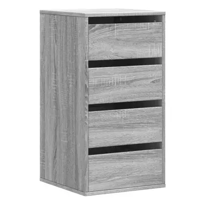 (grey sonoma, x x cm) vidaXL Corner Chest of Drawers Storage Drawer Side Cabinet Engineered Wood