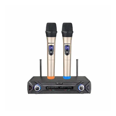 Wireless Microphone System LCD Display Professional Home KTV Set