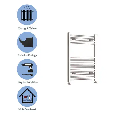 (chrome, 800*500mm) Stylish Straight Towel Rail HeatingTowel Radiator