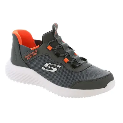 Skechers Boy's Bounder-Brisk-Burst Sneaker Charcoal/Orange 1.5 Little Kid