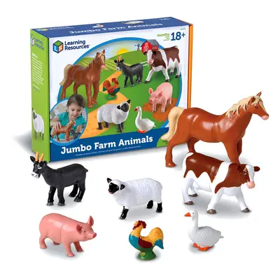 Learning Resources Jumbo Farm Animals Animal Toy Set for Toddlers