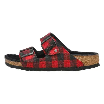 Birkenstock Mens Arizona Shearling Sandals Red Wool Women10-1