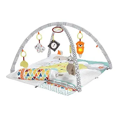 Fisher-Price Perfect Sense Deluxe Gym, Extra-Large Plush Playmat and Infant Activity Toys, Birth