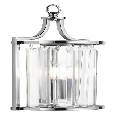 Searchlight Victoria Light Wall Light Chrome With Crystal Glass