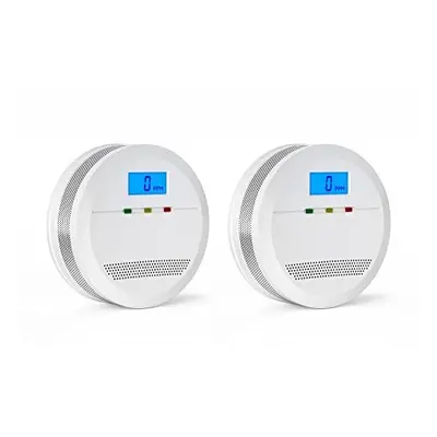 Carbon Monoxide Detector CO Alarm EN Certified, Carbon Monoxide Alarm with LCD Display, Replacea