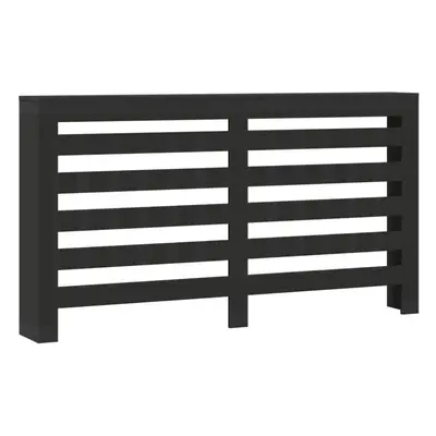 vidaXL Radiator Cover Heater Cover Slats Radiator Shelf Black Engineered Wood