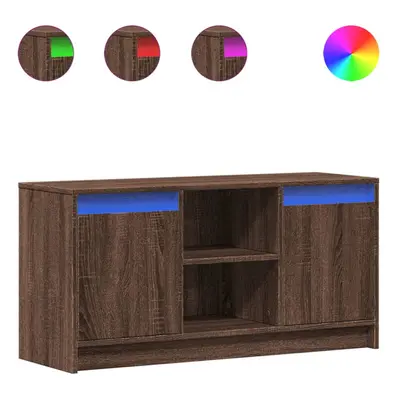 (brown oak, x x cm) vidaXL TV Cabinet with LED TV Stand TV Unit Media Cabinet Engineered Wood