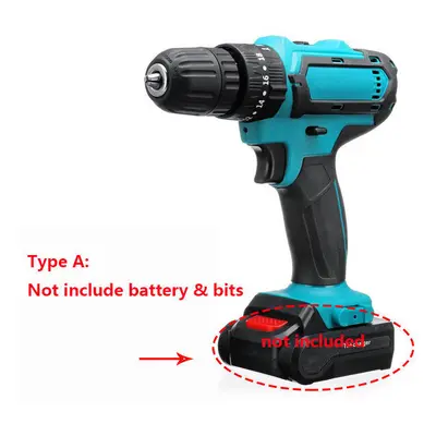 (Without Battery) 21V Cordless Electric Drill Rechargeable Screwdriver Speed Woodworking Tool