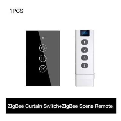 (1 US and Scene) 433MHz Smart Touch Curtain Switch Roller Blinds Shutter Wireless Control Relay 