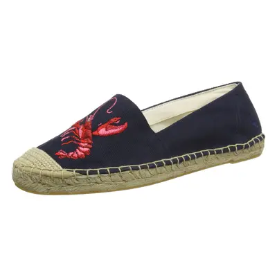 Joules Women's Espadrilles Loafer Flat Embroidered Lobster