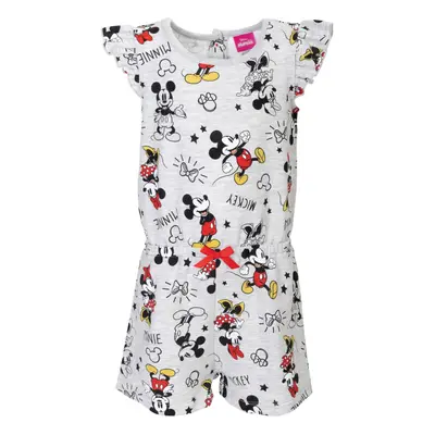 Disney Minnie Mouse Mickey Mouse Big Girls Sleeveless Romper Gray