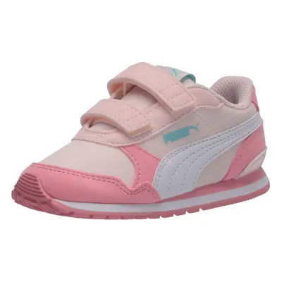 PUMA girls St Runner Hook and Loop Sneaker Rosewater-peony-puma Whi