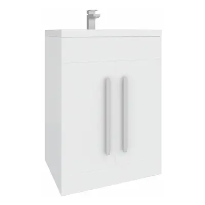 Aquariss 600mm Floor Standing Vanity Unit with Basin Sink Cabinet Unit Bathroom Storage Units Wh