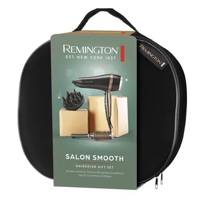 REMINGTON D6960GP Salon Smooth Hairdryer Gift Set - Black & Gold