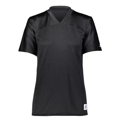 Russell R0593X.BLK.XS Ladies Solid Flag Football Jersey, Black - Extra Small