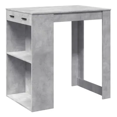 vidaXL Bar Table Kitchen Pub Table Bistro Table Concrete Grey Engineered Wood