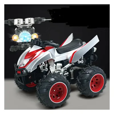 (Gray) 1/12 2.4G 4D Rc Motorcycle Simulation Degree Rotation Car Model RTR