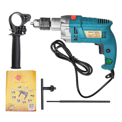 1980W 3800rpm Electric Impact Drill Rotary Skid-Proof Handle With Depth Measuring Scale Spinal C