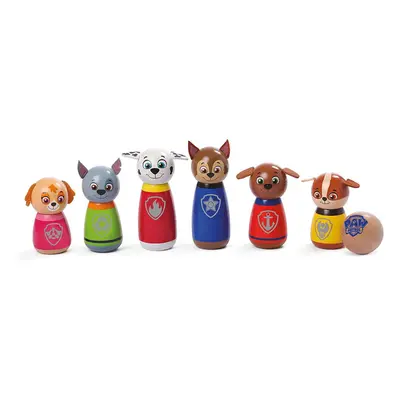 Paw Patrol Wooden Character Bowling Skittles