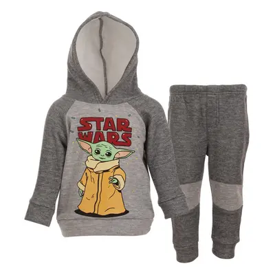 STAR WARS The Mandalorian Baby Yoda Big Boys Fleece Hoodie & Pants Gra