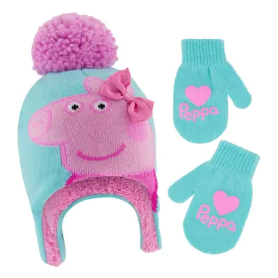 Hasbro Girls Winter Accessory Hat and Mittens Set Peppa Pig Toddler B