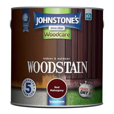 Johnstones Woodcare Indoor & Outdoor Woodstain 2.5l Red Mahogany