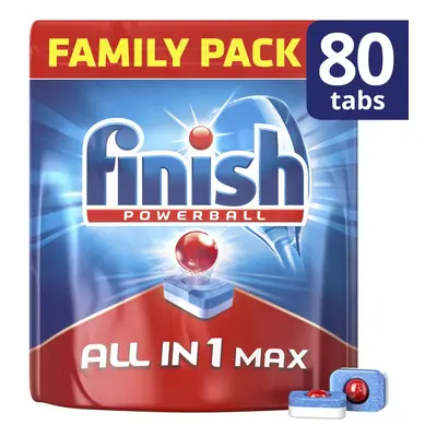 Finish Dishwasher Tablets, All in Max Original, 80-Count