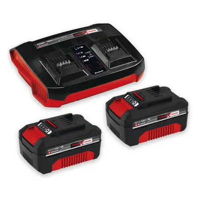 Einhell 2x 3.0Ah Battery And Twin Charger Kit Power X-Change Starter Kit