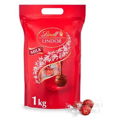 Lindt Lindor Milk Chocolate Truffles Bag - Approx balls, 1kg - Chocolate Truffles with a Smooth 