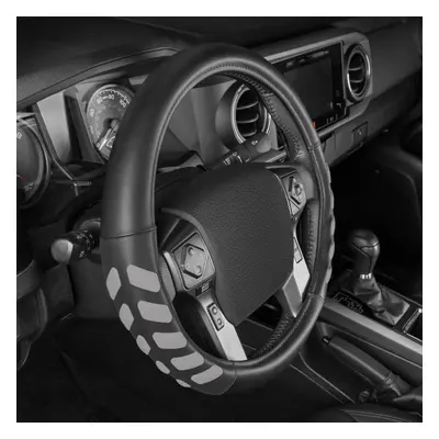 Caterpillar Ultra Sports Grip Leather Steering Wheel Cover - Strong D