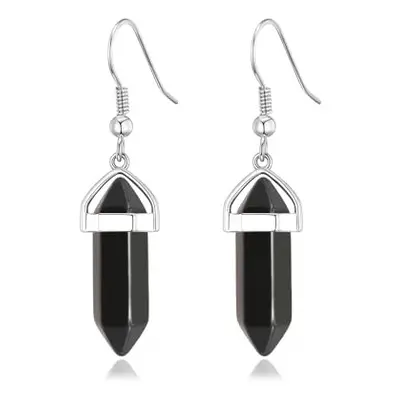 Philip Jones Black Onyx Gemstone Drop Earrings