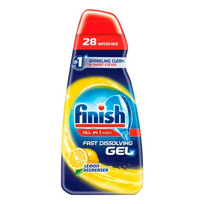 Finish Dishwasher Fast Dissolving Gel, All in Max Lemon, ml