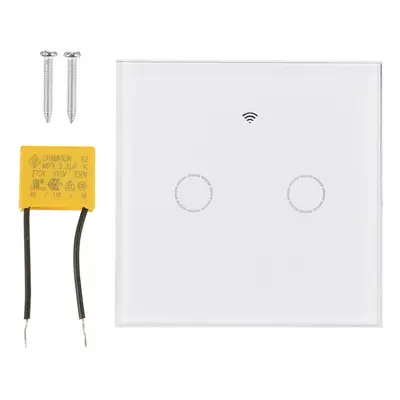 (2CH) EU/UK 1/2/3 Gang eWelink WIFI Smart Wall Light Switch Touch Panel APP Remote Control Switc