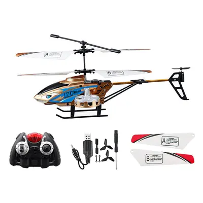 (Gold) 4.5CH Electric Light USB Charging Remote Control RC Helicopter RTF for Children Outdoor T