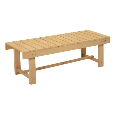 Outsunny 1.1M Outdoor Garden Bench Patio Loveseat Fir Wood Person