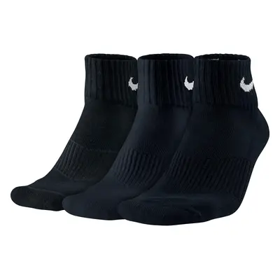 NIKE Unisex Performance Cushion Quarter Training Socks (3 Pairs) Blac